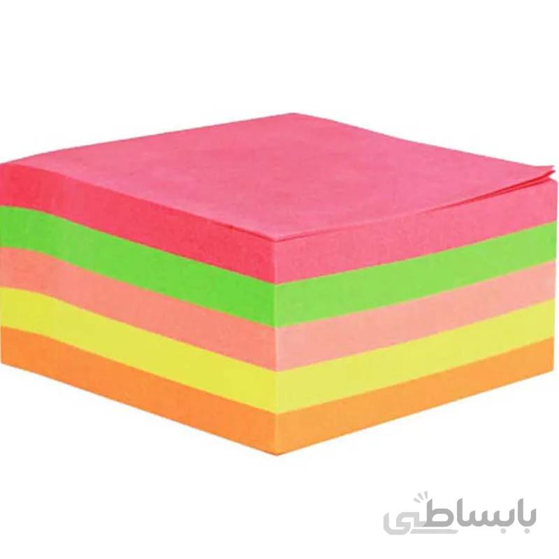 کاغذ یادداشت چسب دار رنگی 7.5 × 7.5 سانتی متر 400 برگی