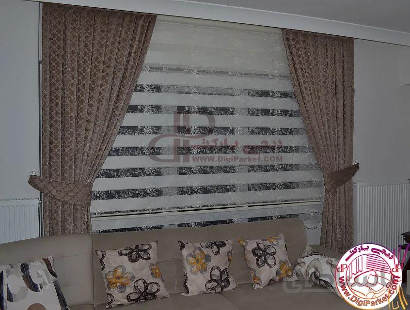 پرده زبرا خوش سایه کالیته 43 زبرا گلدوزی