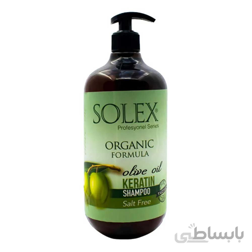 شامپو سولکس مناسب انواع مو مدل olive oil فاقد نمک در حجم 1000میلی لیتر ا Solex shampoo suitable for all types of olive oil hair 1000ml