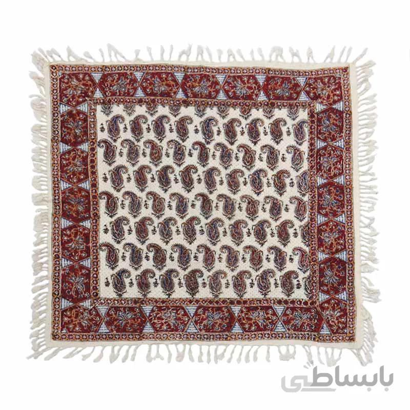 رومیزی قلمکار مربعی ممتاز سایز 80*80 سانتی متر کد s4