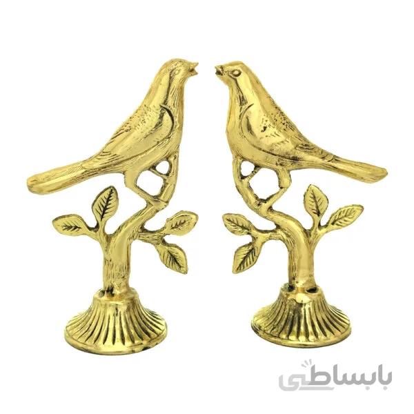 مجسمه برنزی طرح بلبل مجموعه ۲ عددی کد ۱۲۹۵