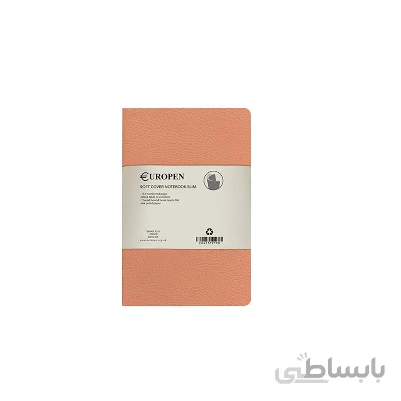دفتر یوروپن مدل NOTEBOOK SOFTCOVER SLIM نارنجی روشن پاستیلی