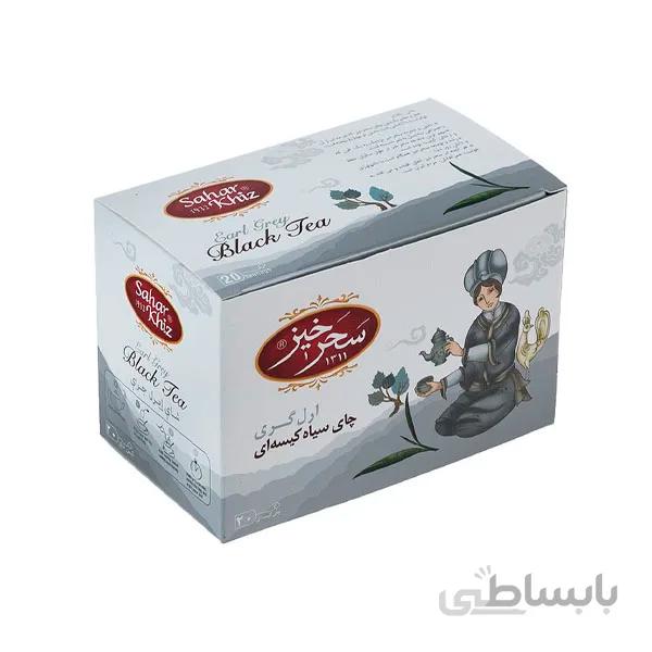 چای سیاه کیسه‌ای ارل گری سحرخیز بسته 20 عددی