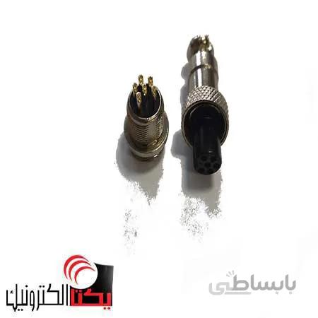 کانکتور فلزی نظامی6 پین قطر 12 میل