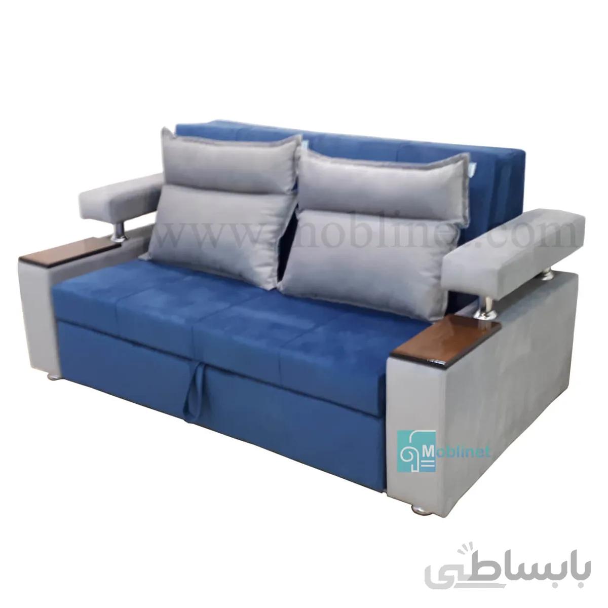 مبل تختخواب شو باکس دار دونفره اکسان