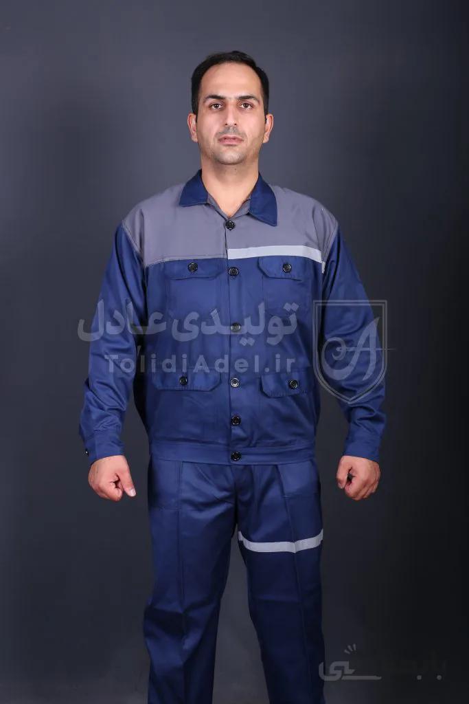 لباس کار عملیاتی کج راه دکمه ای مناسب معادن مدل AL-251