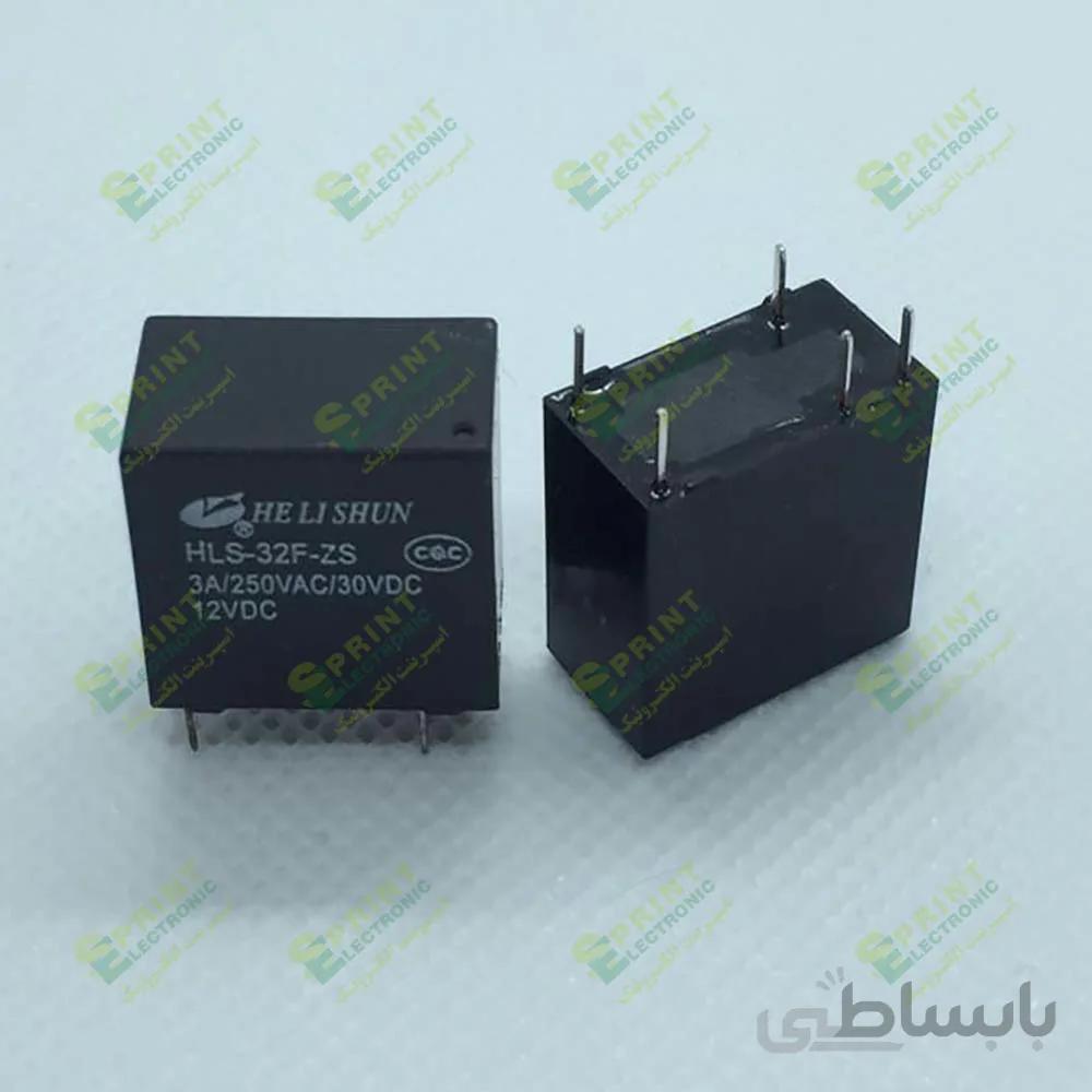 رله 12 ولت بند انگشتی 4 پایه 5 آمپر HLS-32F-HS-12