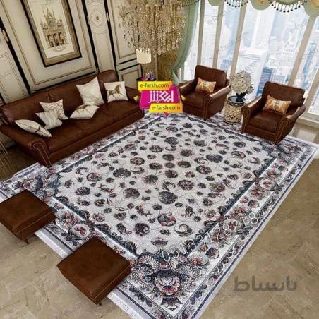 فرش ماشینی نگین مشهد طرح 2607 فیلی