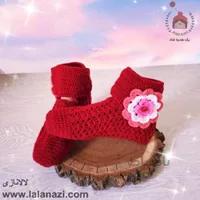 پاپوش بافتنی مدل نیم بوت ( کد 50502 )