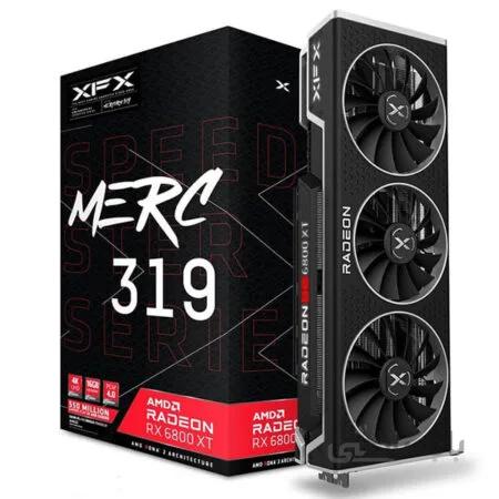 XFX SPEEDSTER MERC 319 Radeon RX 6800 XT BLACK Gaming 16GB GDDR6 Graphics Card ا کارت گرافیک ایکس اف ایکس مدل SPEEDSTER MERC 319 Radeon RX 6800 XT BLACK Gaming 16GB GDDR6 حافظه 16 گیگابایت
