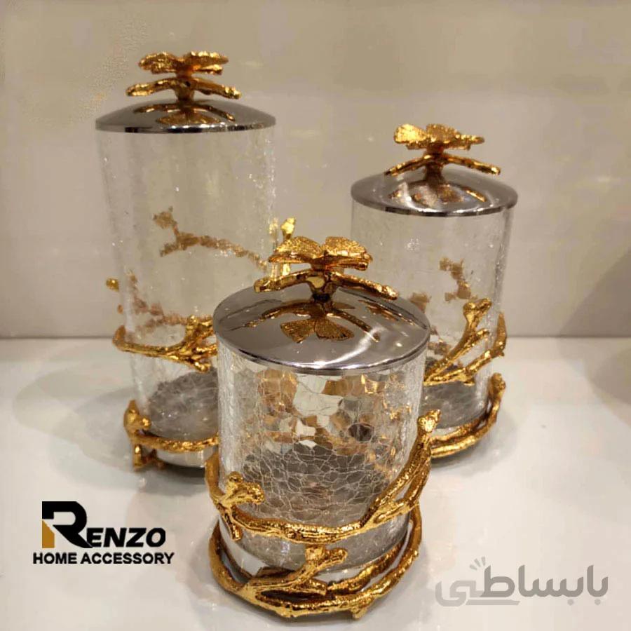 بانکه 3 سایز طرح پروانه