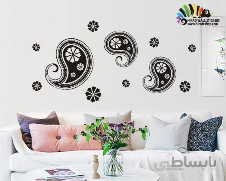 برچسب دیواری گل بته جقه کد h030
