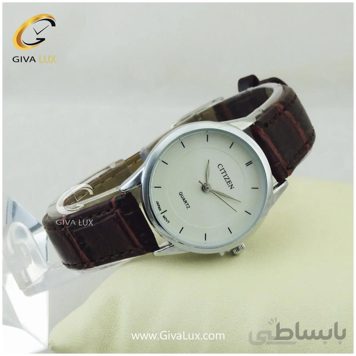 ساعت مچی زنانه بند چرمی سیتیزن کد 980386