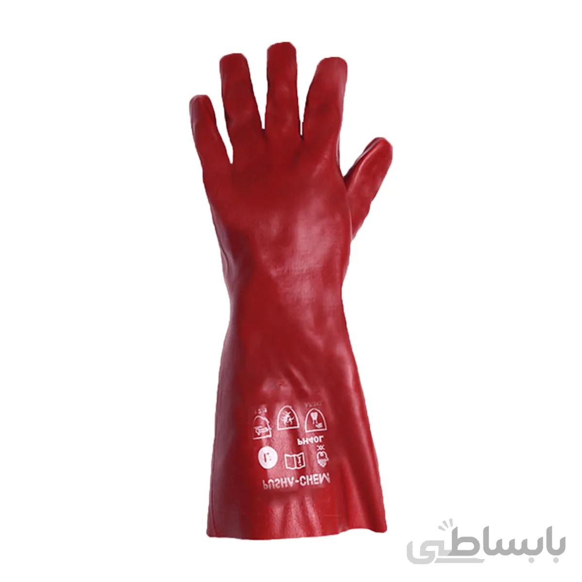 دستکش کار ضد اسید پوشا ساق بلند