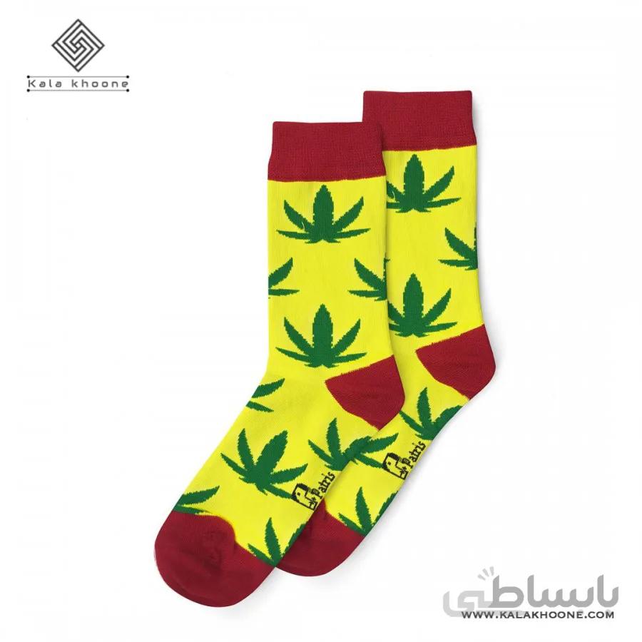 جوراب فانتزی طرح برگ