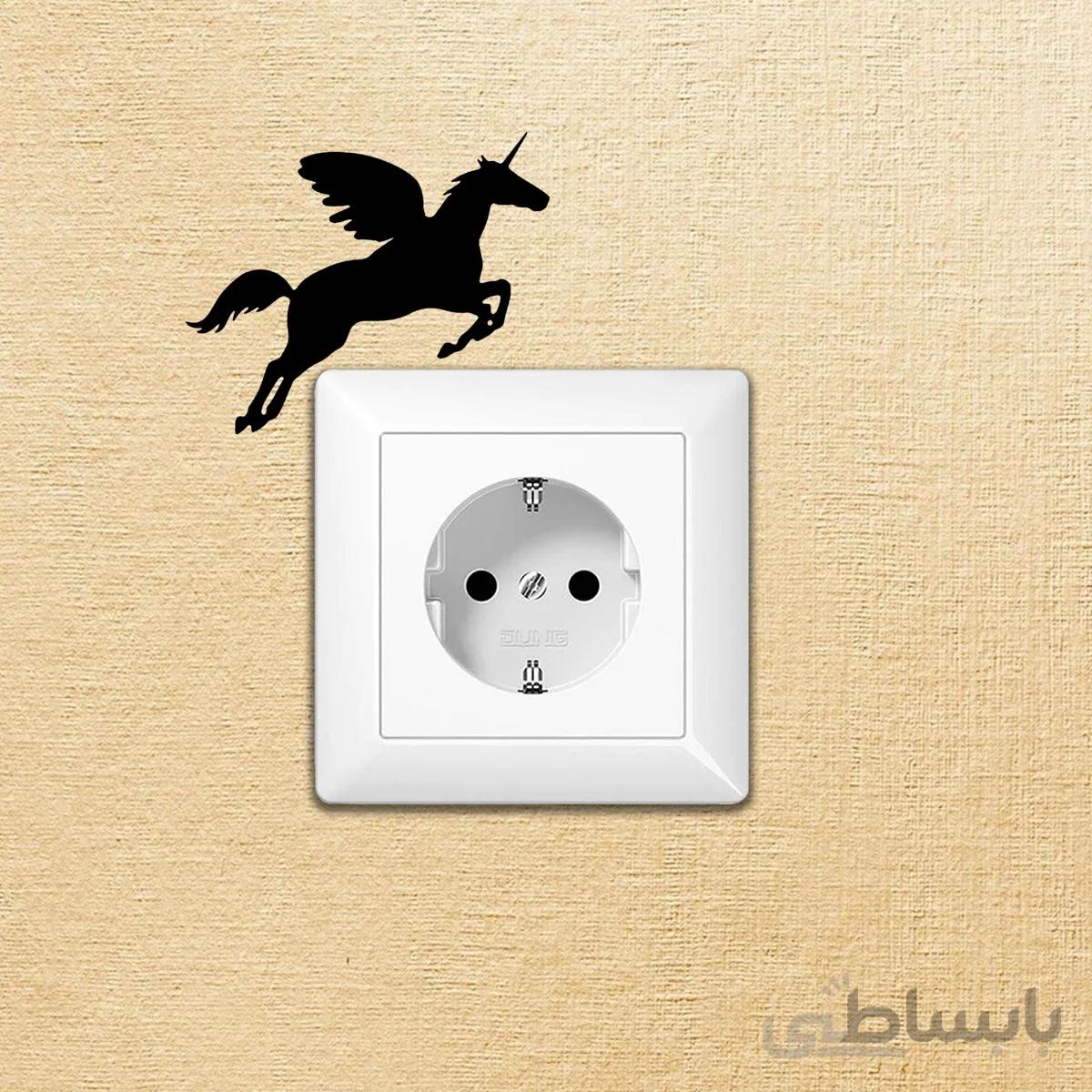 اشکال دکوراتیو کلید پریز فروشگاه آژنگ طرح اسب کدAD-S-593