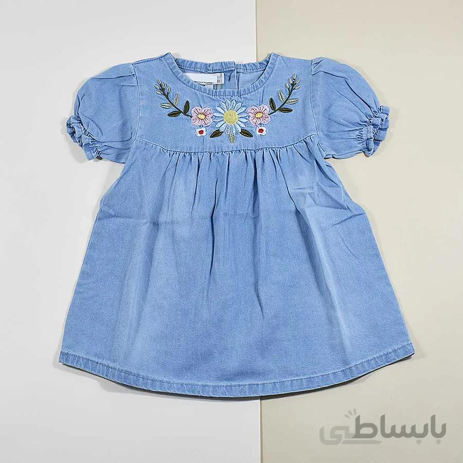 بلوز جین دخترانه بچه گانه گلدوزی کد 2315