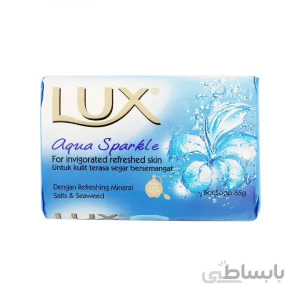 صابون لوکس ۸۰ گرم برای پوست معطر تقویت شده همراه با روغن گل و نغناع – Lux aqua sparkle soap