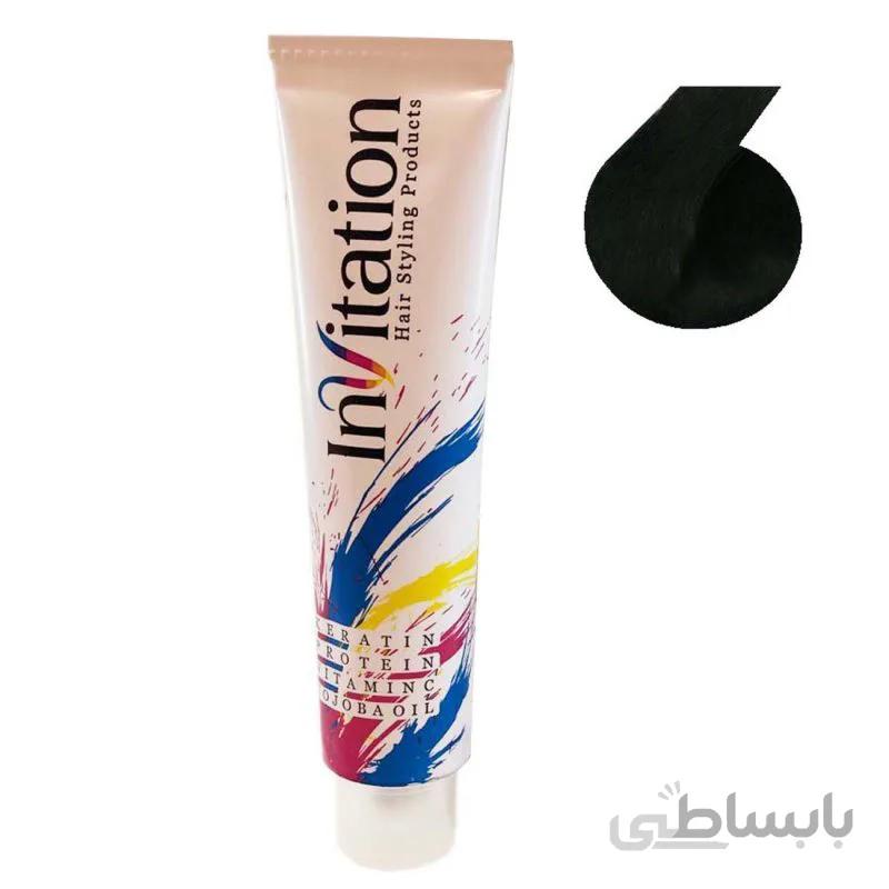رنگ مو اینویتیشن شماره 1 رنگ مشکی حجم 120 میل
