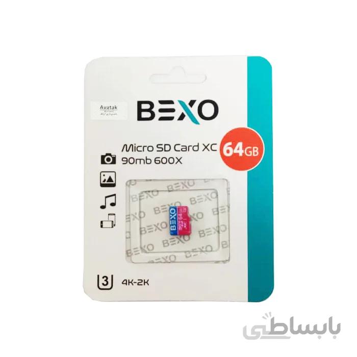 کارت حافظه مموری MicroSDHC 90mb 600x مارک bexo ظرفیت 64GB