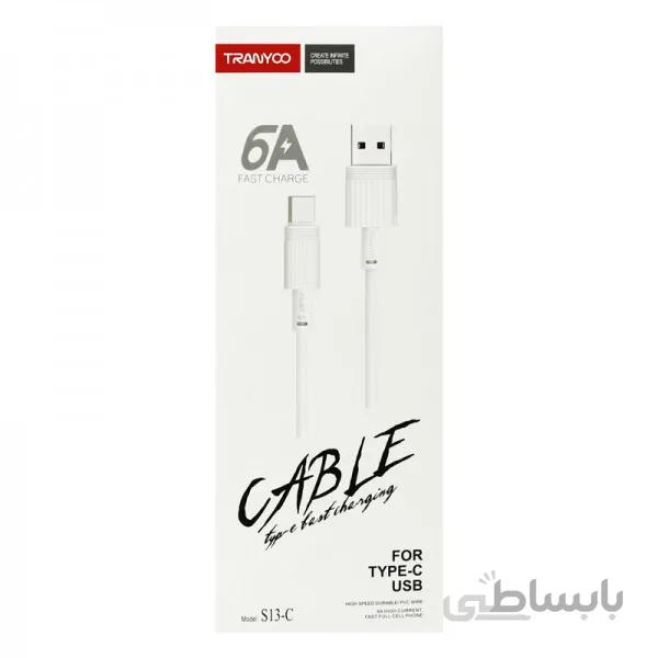 کابل سوپر فست تایپ c برند Tranyooمدل s13 c ا Cable charger
