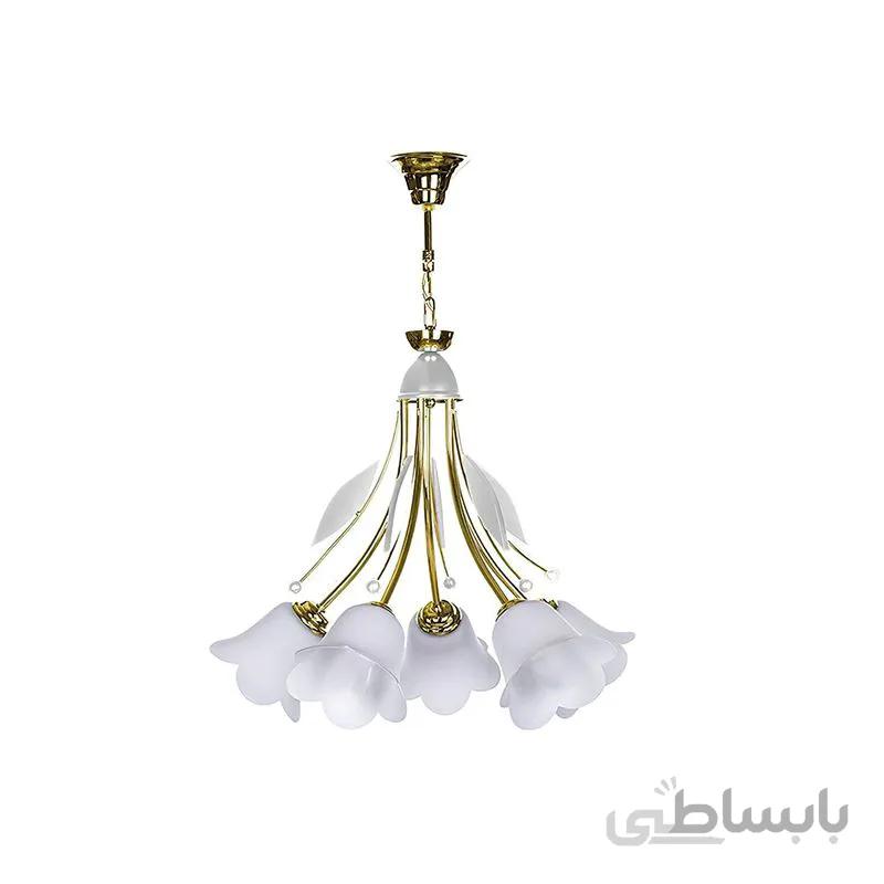 لوستر 5 شعله چشمه نور مدل 2540/5WT-G
