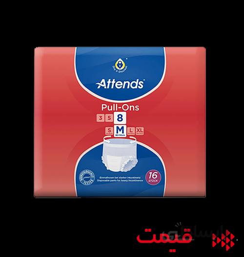 پوشک بزرگسال شورتی اتندز 8 قطره سایز متوسط 16 عددی
