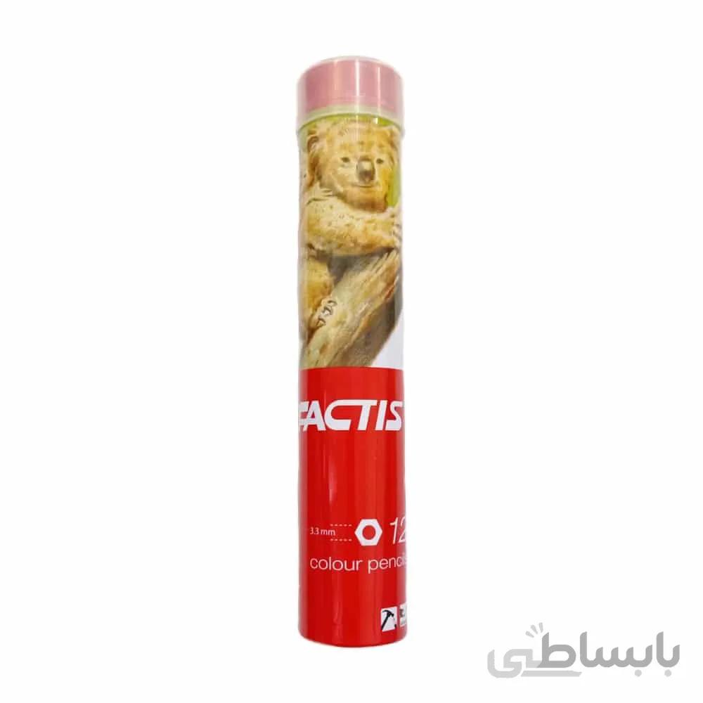 مداد رنگی 12 رنگ فکتیس لوله ای