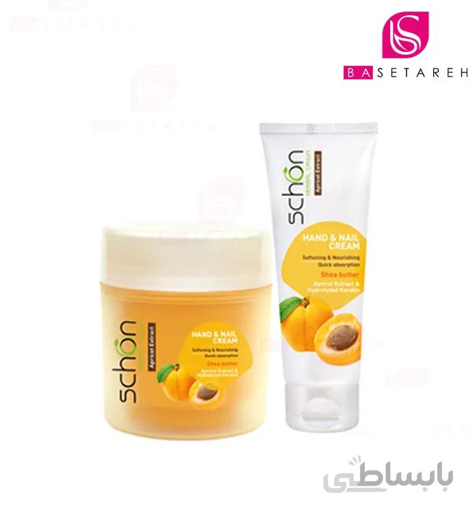 کرم دست و ناخن زردآلو شون Schon Hand & Nail Cream