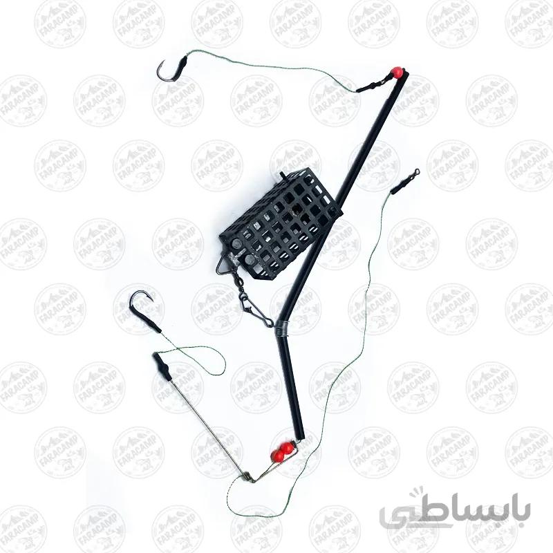 ست ا ماده سبد فیدر 60 گرمی به همراه ریسه و قلاب کپوری