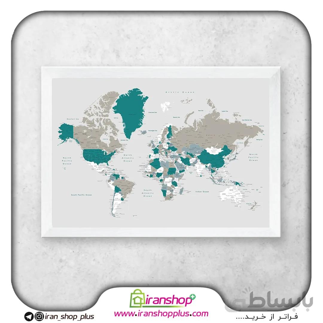 تابلو نقشه جهان World کد W3