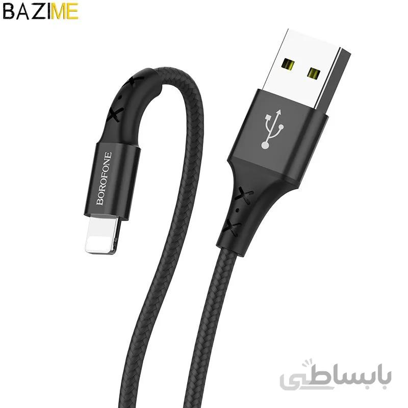 کابل شارژ لایتنینگ بروفون Borofone BX20 Lightning توان 2 آمپر طول 1 متر ا Borofone BX20 Lightning Cable