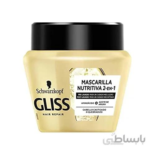 ماسک مو گلیس مدل احیا کننده حجم 300 میل ا Gliss Hair Mask Ultimate Oil Elixir