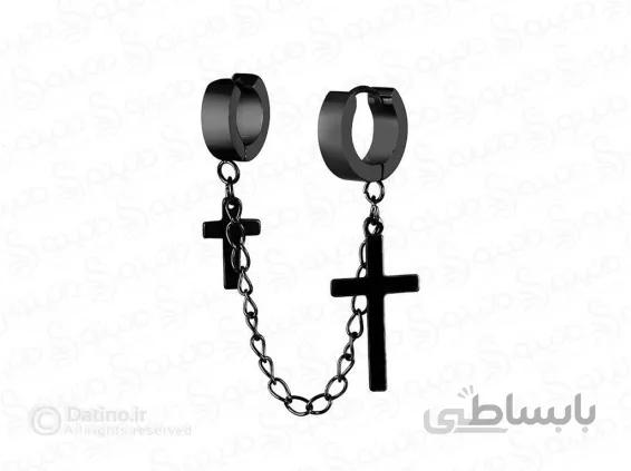 پیرسینگ میخی و کلیپسی دو صلیب 12314