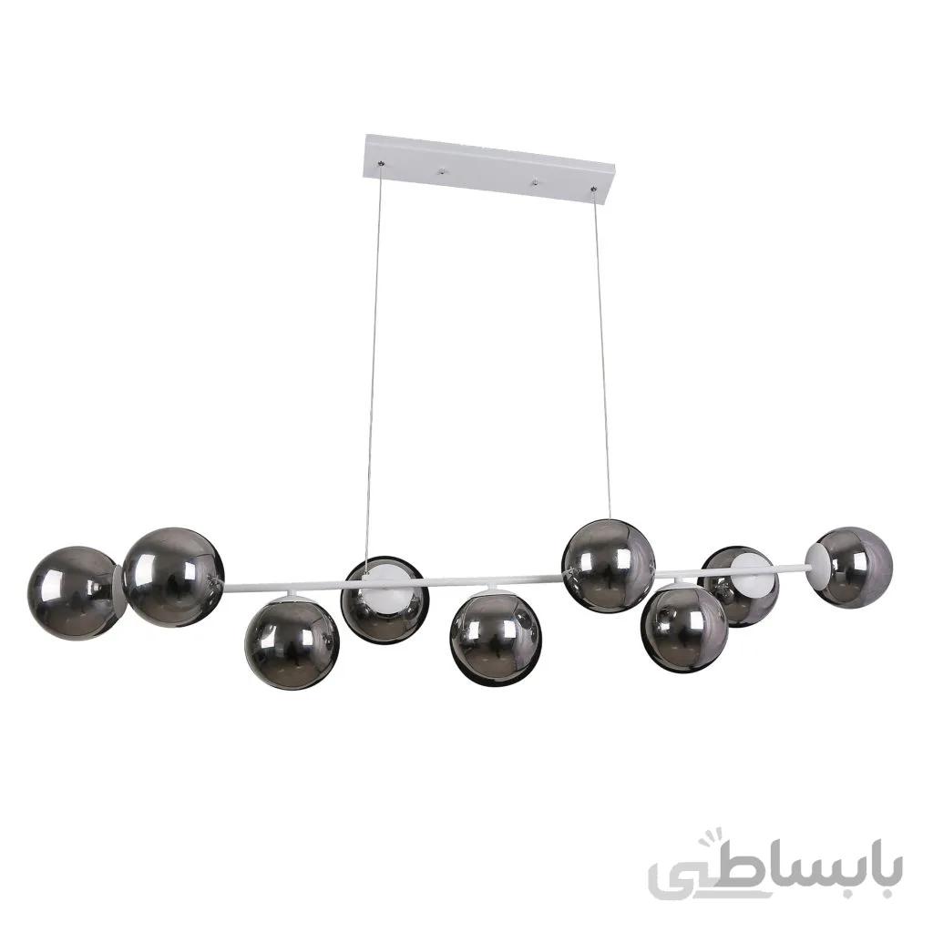 لوستر نه شعله چشمه نور کد A1230/9WT.BK(همراه با لامپ هدیه)