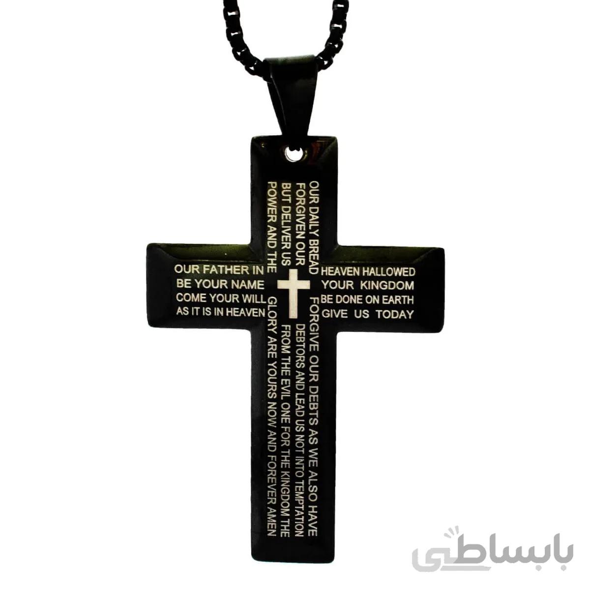 گردنبند مردانه طرح صلیب کد nc2