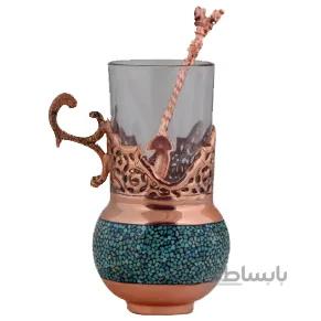 گالش فیروزه کوبی اثر آقاجانی ارتفاع 12 سانتی متر کد GLF-01