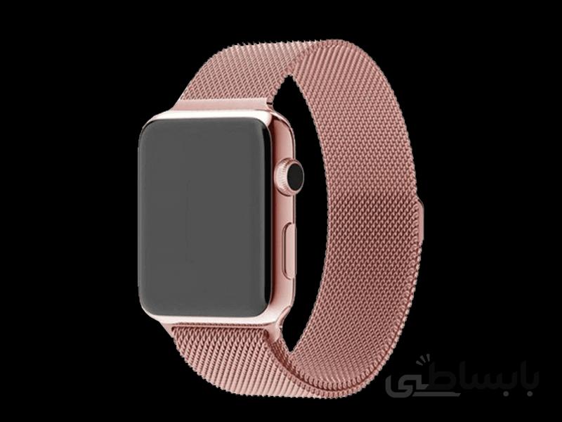 بند فلزی مدل Milanese Loop مناسب برای اپل واچ 42 میلی متری ا apple watch band milanese loop 42mm pink