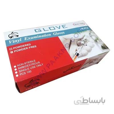 دستکش وینیل بسته 100 تایی، 1 بسته سایز لارج + 1 بسته سایز مدیوم
