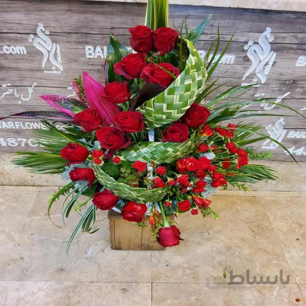 سبد گل رز