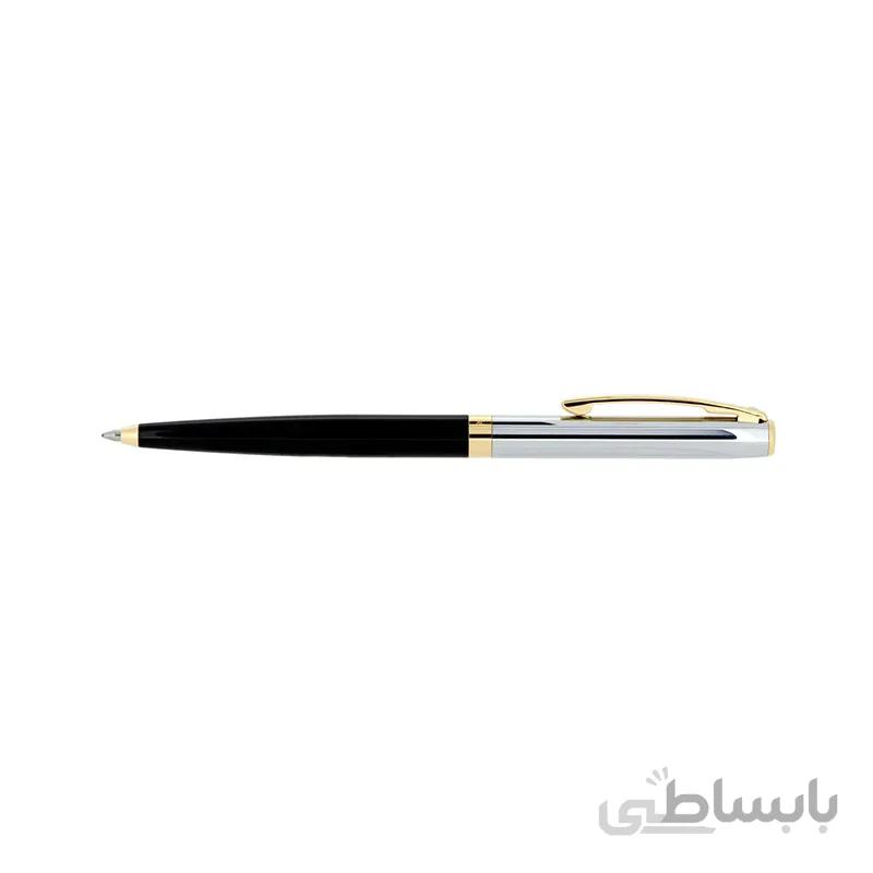خودکار شیفر مدل Sagaris نیمه کروم براق مشکی گیره زرد