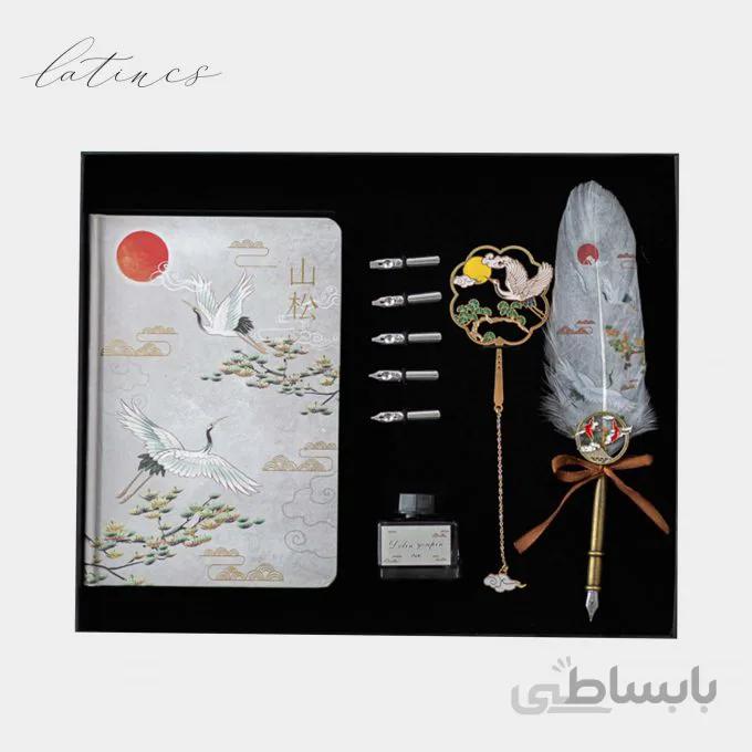 ست کالیگرافی قلم پر طرح پرواز ویژه مدل ۰۱