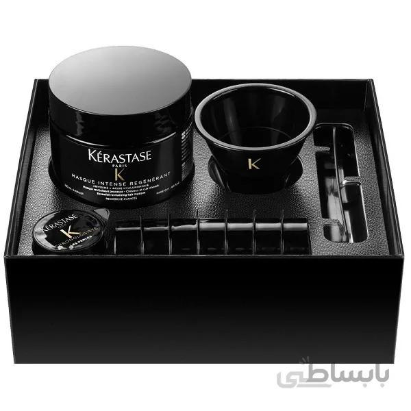پکیج خاویار کراستاس Kerastase مدل کرونولوژیست Chronologiste| ماسک خاویار ۵۰۰ میل+ هشت بسته اسکراب خاویار ا Kerastase Chronologiste Rituel d'Exception Régénérant (Revitalizing Masque 500ml + 8x 8ml Capsules)