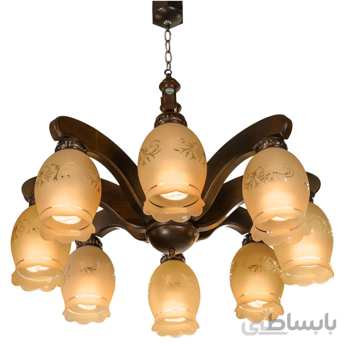 لوستر دارکار مدل افسون 8 شعله کد 225 ا Darkar Afsoon Eight Branches 225 Chandelier