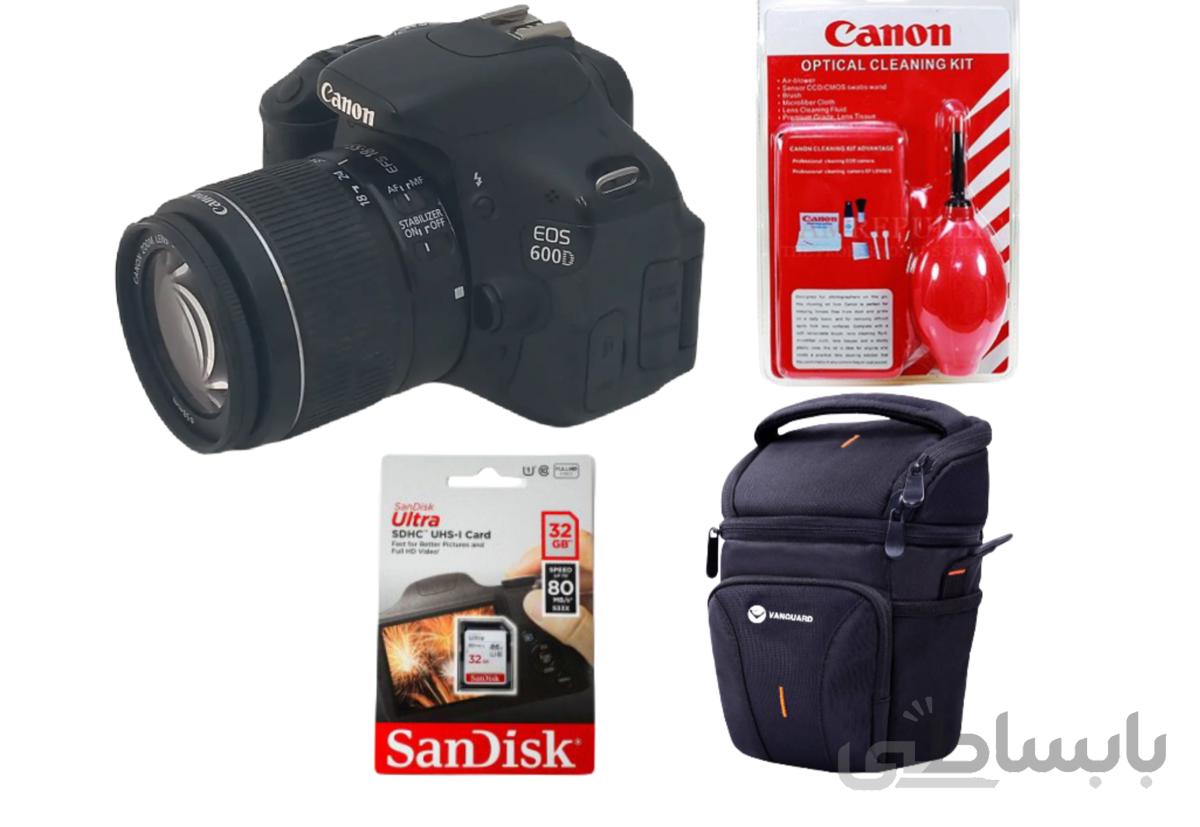 پکیج ویژه دوربین عکاسی و فیلمبرداری canon 600D+18-55 is