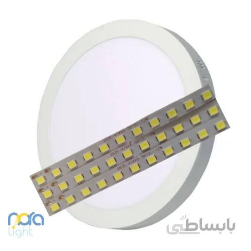 ریسه پنلی ۲۴ وات دایره سفید بسته ۱۰ تایی