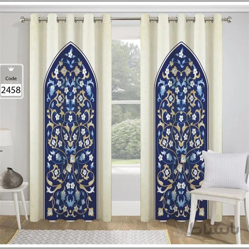 پرده پانچی کد sonnati-05 طرح کاشی