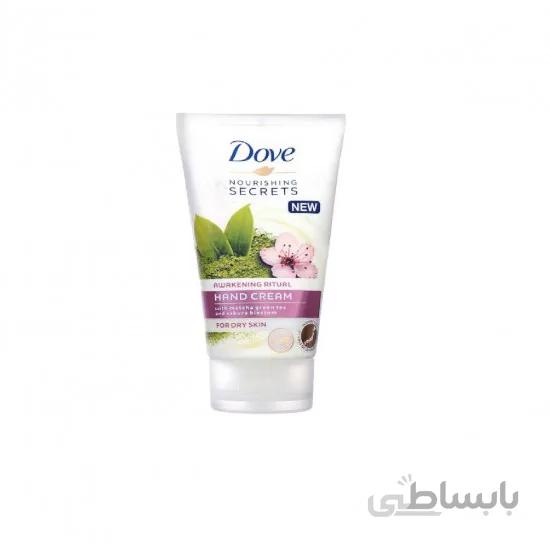 کرم مرطوب کننده دست داو حاوی عصاره خاک رس سبز و چای و گل شاکورا Dove سری اروپایی حجم 75 میل
