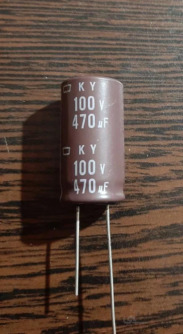 NIPPON 100V 470uF – خازن الکترولیت، ۱۰۰ ولت، ۴۷۰ میکروفاراد