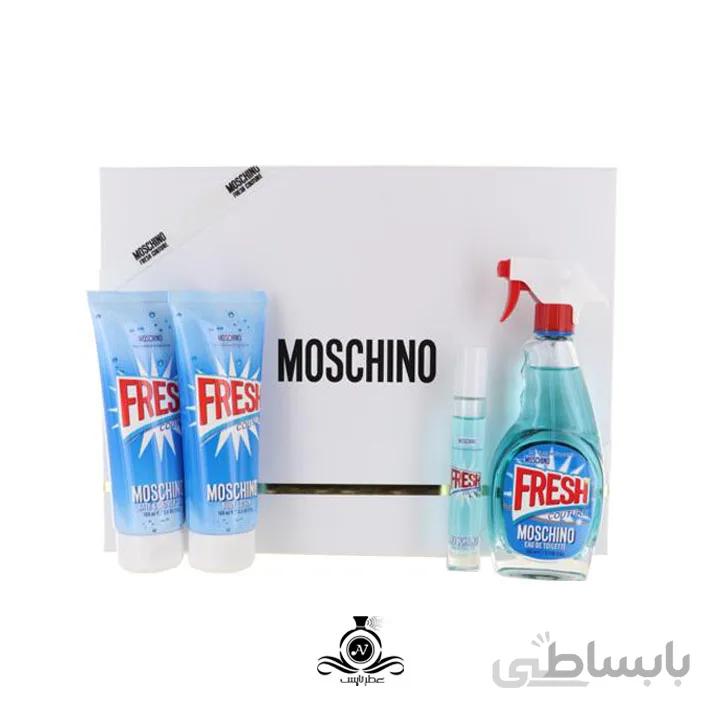 گیفت ست اورجینال 4 تکه عطر زنانه موسچینو_موسکینو فرش کوتور Moschino Fresh Couture Gift Set